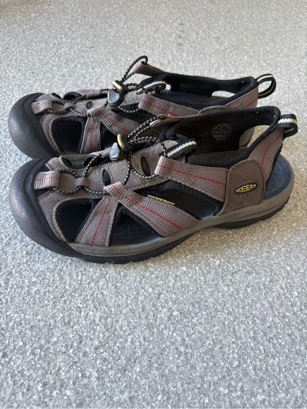 Keen Kids Grey and Red Waterproof Sport Sandals